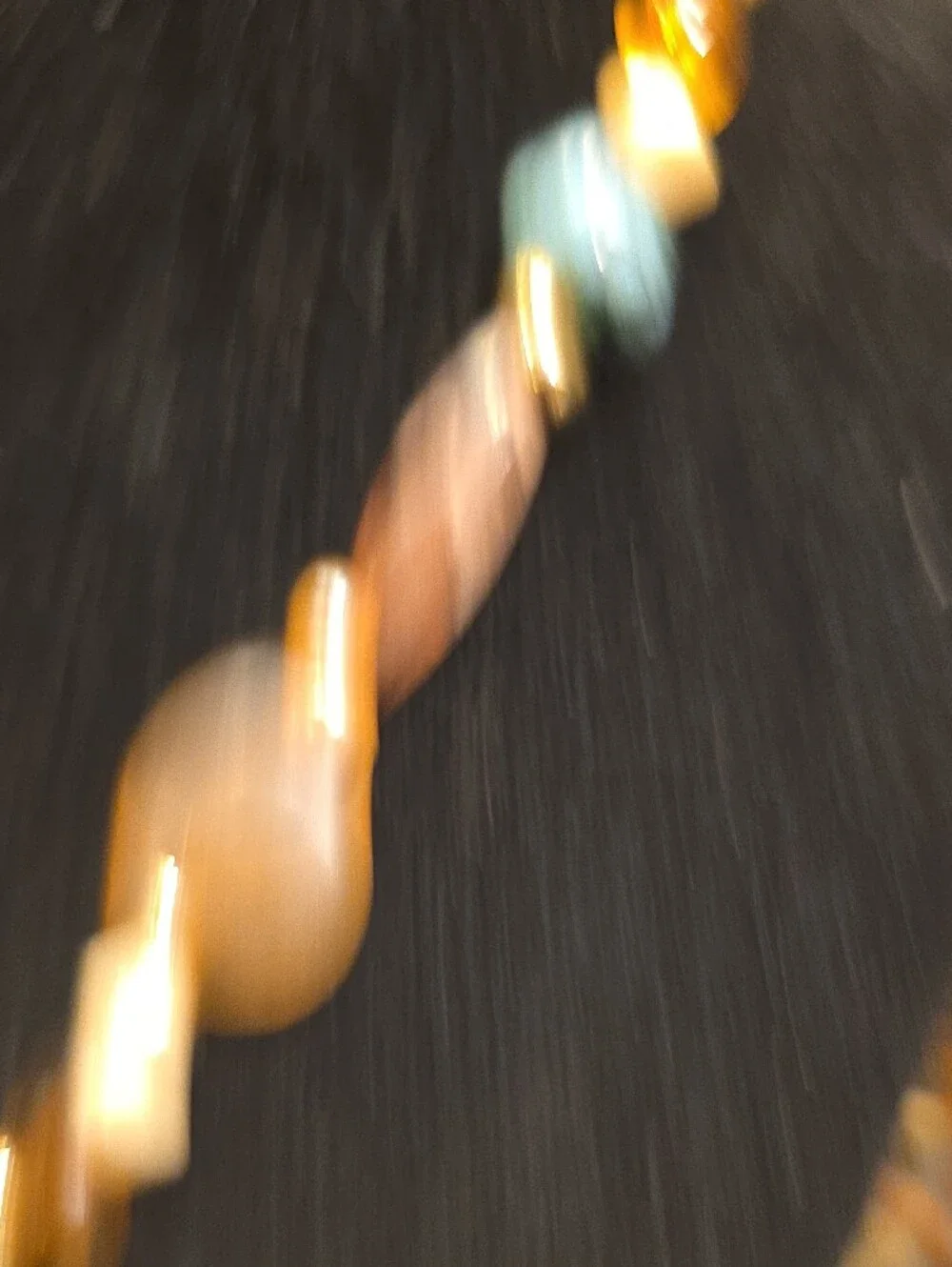Amber Teardrop Pendant Necklace with Turquoise Accents
